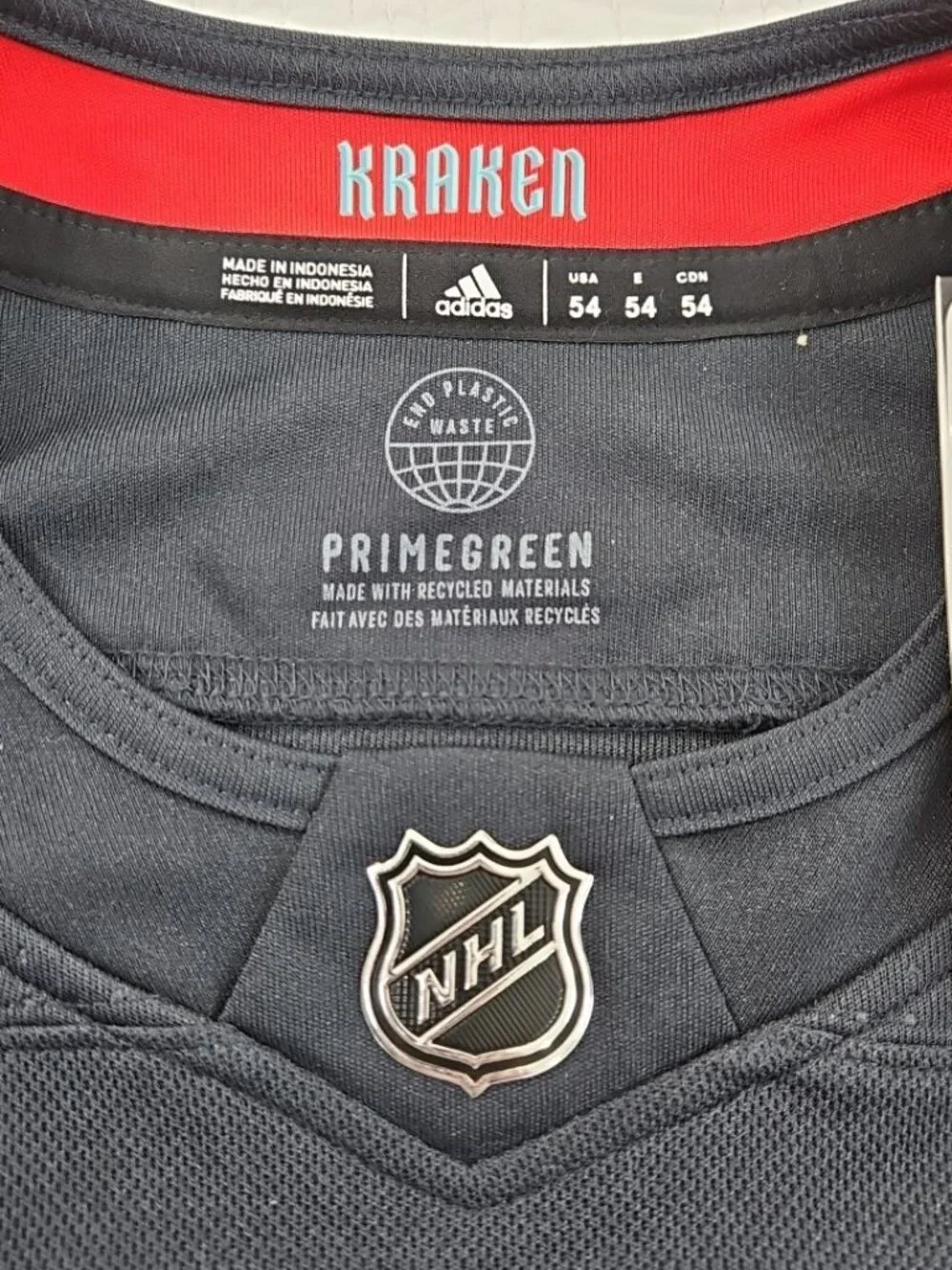 Adidas PRIMEGREEN Seattle Kraken Hockey Jersey NHL Men’s Size 54 XL NWT Official